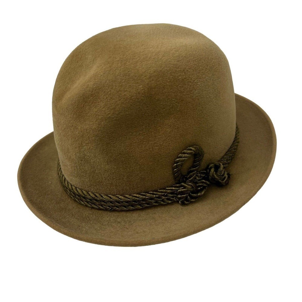 Flechet Vintage Chapeau Felt Brown Fedora Hat Size 6 3/4 Small